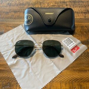 Ray-Ban Hexagonal Sunglasses with Black Case